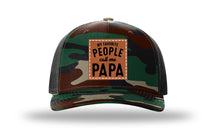 Load image into Gallery viewer, Favorite People Call Me Papa Leather Patch Richardson 112PFP Camo Hat
