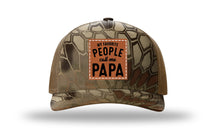 Load image into Gallery viewer, Favorite People Call Me Papa Leather Patch Richardson 112PFP Camo Hat
