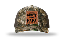 Load image into Gallery viewer, Favorite People Call Me Papa Leather Patch Richardson 112PFP Camo Hat
