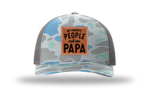 Load image into Gallery viewer, Favorite People Call Me Papa Leather Patch Richardson 112PFP Camo Hat

