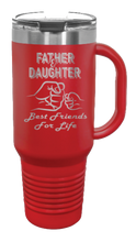 Load image into Gallery viewer, Father &amp; Daughter - Best Friends for Life Fist Bump 40oz Handle Mug Laser Engraved
