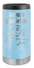 Load image into Gallery viewer, Father &amp; Daughter - Best Friends For Life Fist Bump Laser Engraved Slim Can Insulated Koosie
