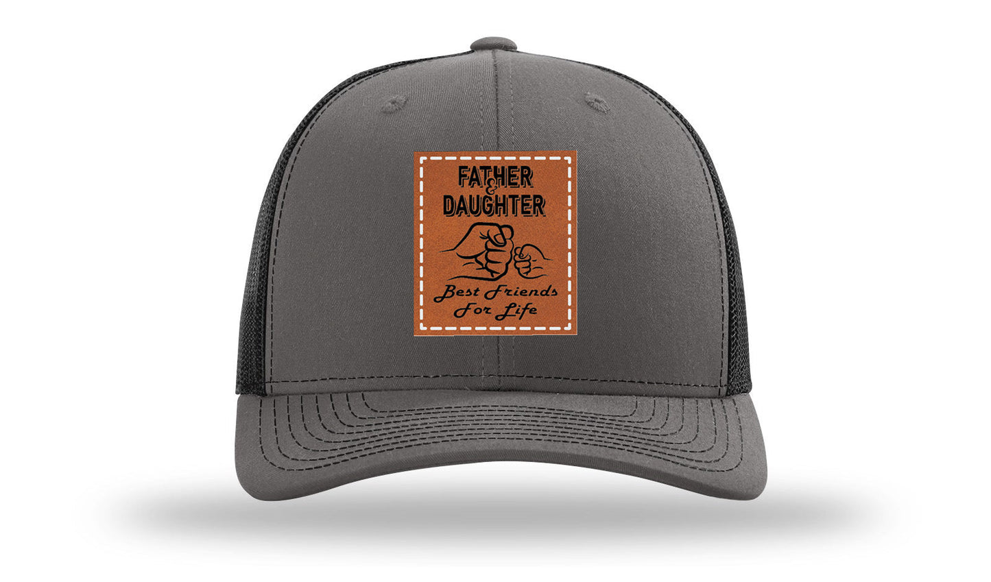 Father & Daughter Fist Bump Leather Patch Richardson 112 Hat