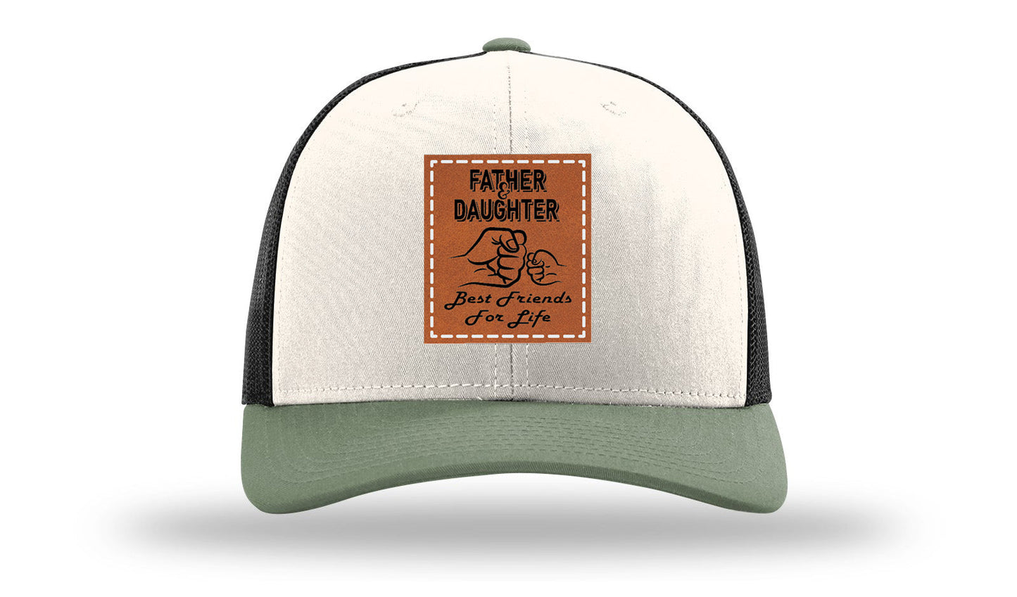 Father & Daughter Fist Bump Leather Patch Richardson 112 Hat