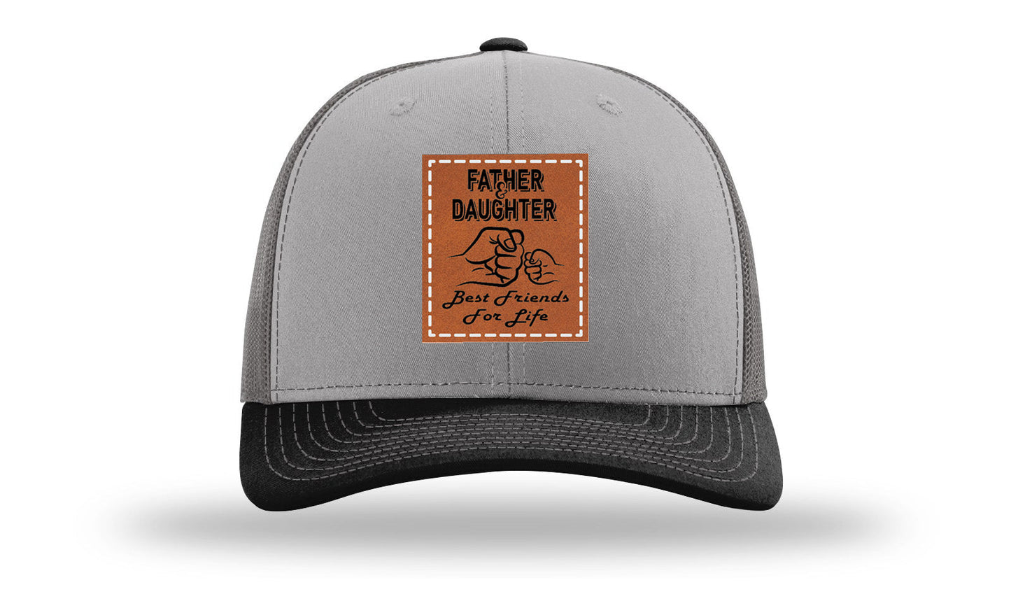 Father & Daughter Fist Bump Leather Patch Richardson 112 Hat