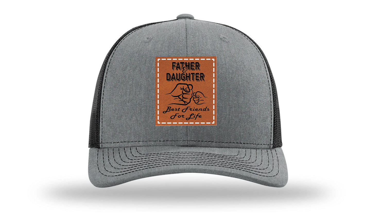 Father & Daughter Fist Bump Leather Patch Richardson 112 Hat