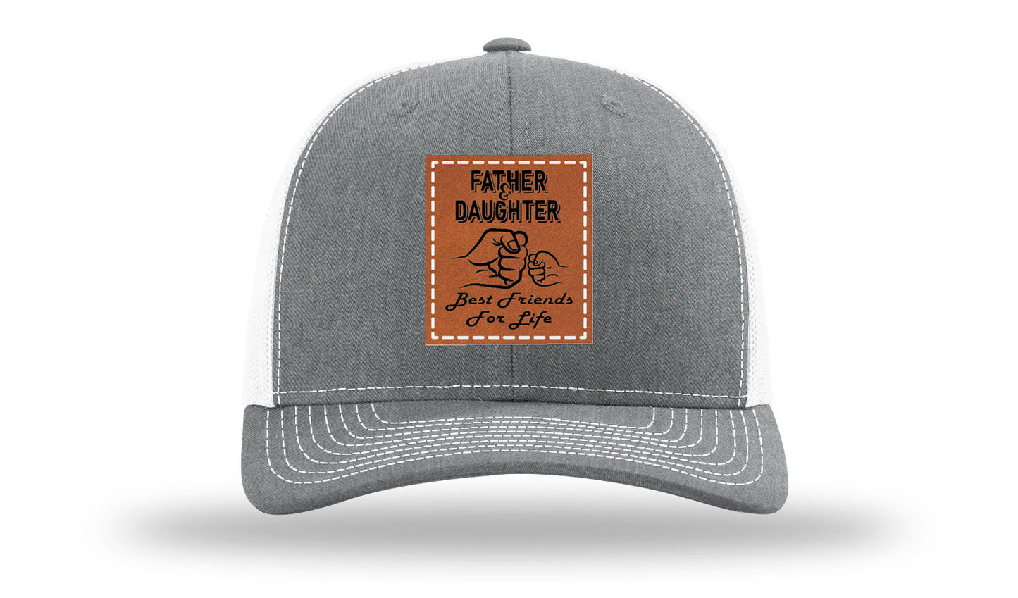 Father & Daughter Fist Bump Leather Patch Richardson 112 Hat