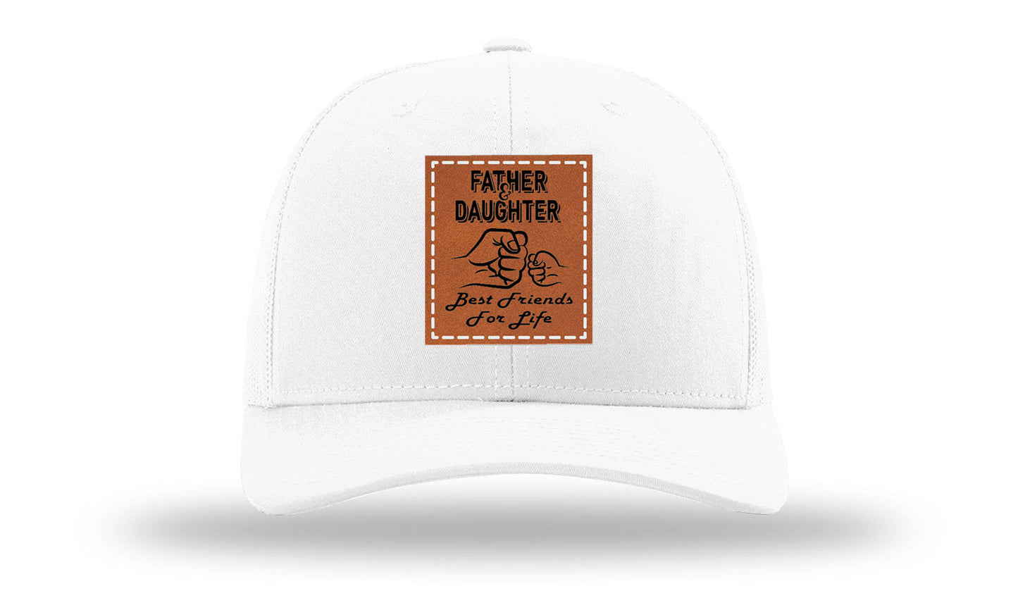 Father & Daughter Fist Bump Leather Patch Richardson 112 Hat