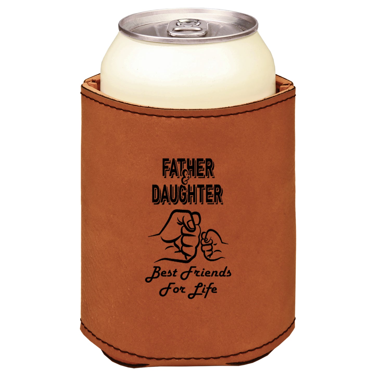 Father & Daughter Fist Bump Leatherette Koosie-Rawhide
