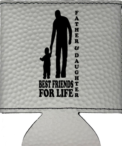 Father & Daughter Best Friends Magnetic Leather Koozie-Golf Ball