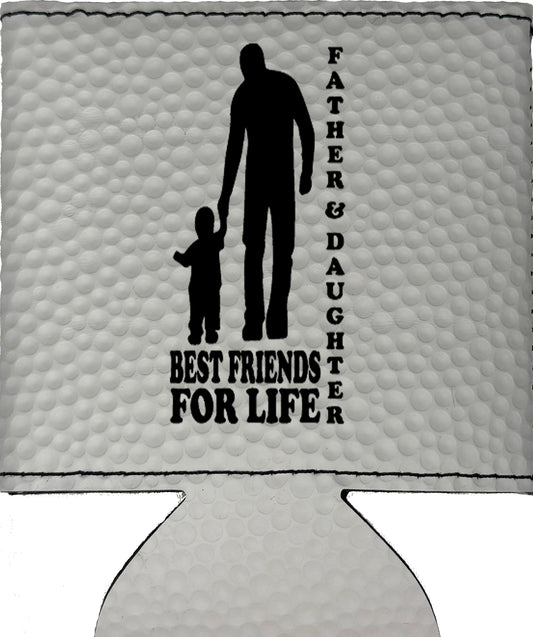 Father & Daughter Best Friends Magnetic Leather Koozie-Golf Ball