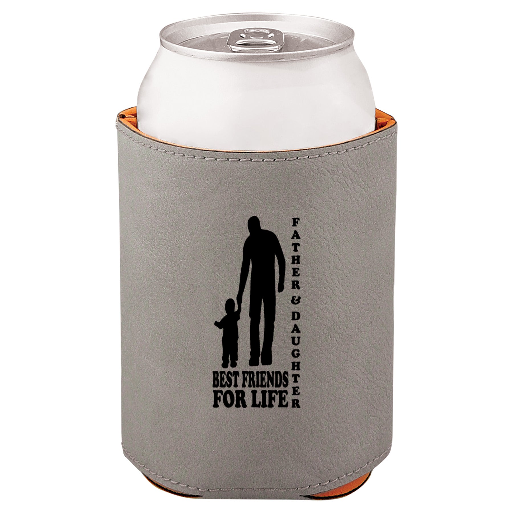 Father & Daughter Best Friends Leatherette Koosie-Gray