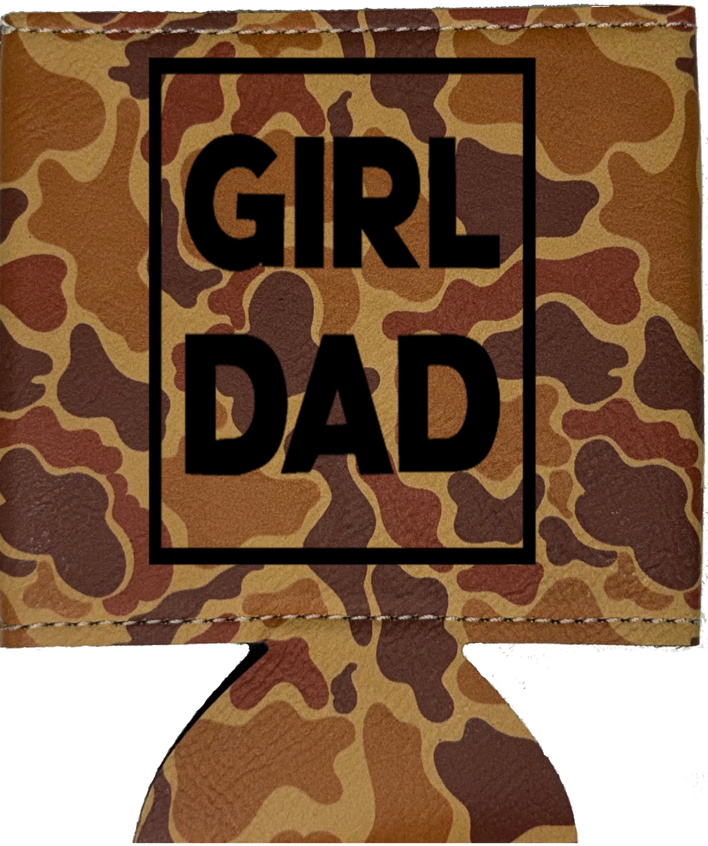 Girl Dad Leatherette Koosie-Drake Duck Camo
