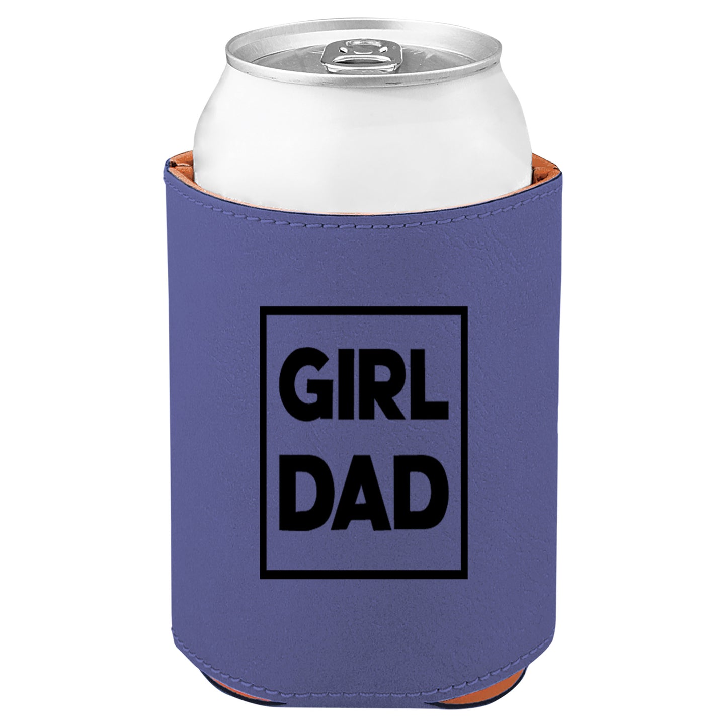 Girl Dad Leatherette Koosie-Purple