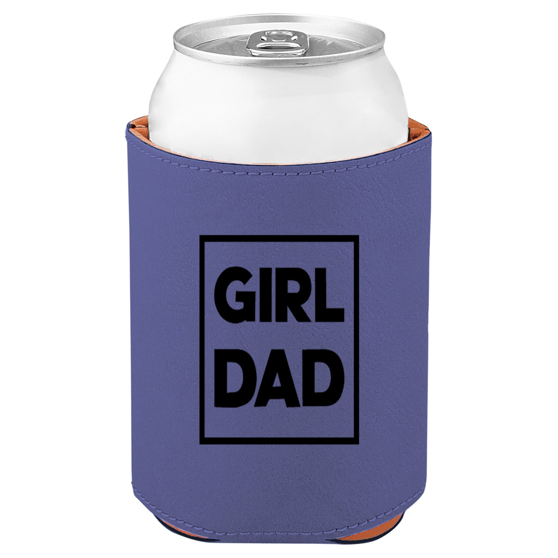 Girl Dad Leatherette Koosie-Purple