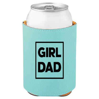 Girl Dad Leatherette Koosie-Teal