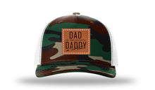 Load image into Gallery viewer, Dad In The Street Daddy In The Sheets Square Leather Patch Richardson 112PFP Camo Hat
