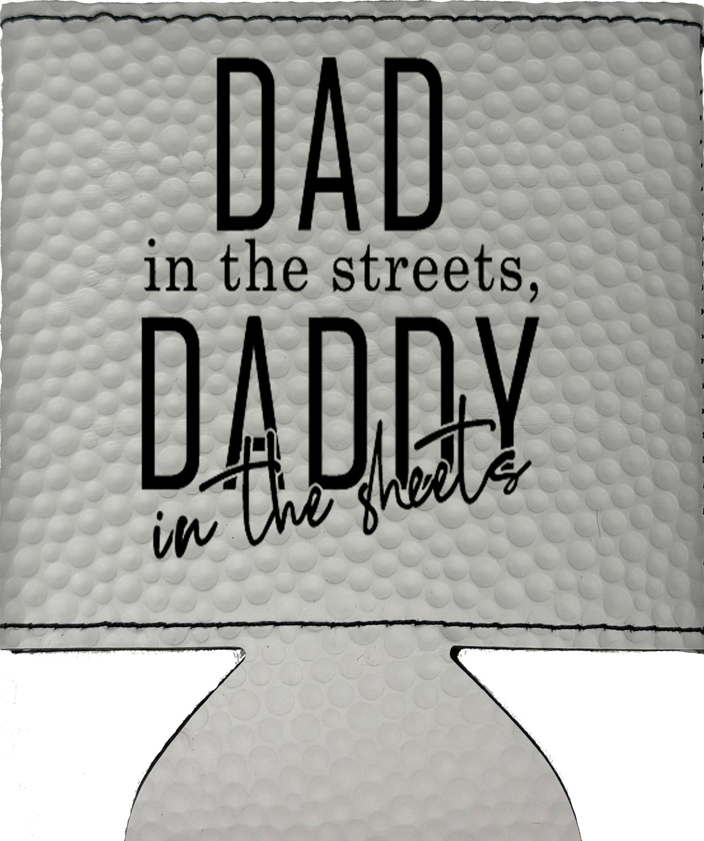 Daddy In The Sheets Magnetic Leather Koozie-Golf Ball