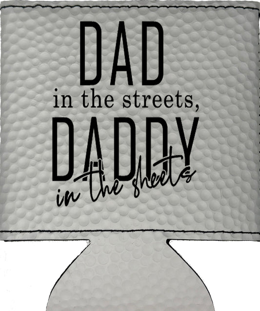 Daddy In The Sheets Magnetic Leather Koozie-Golf Ball