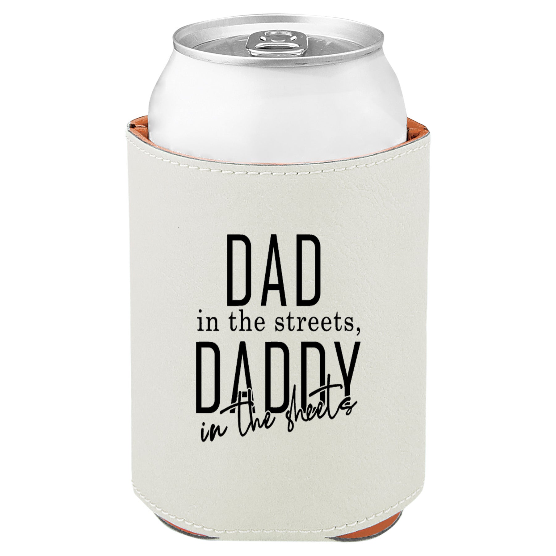 Daddy In The Sheets Leatherette Koosie-White