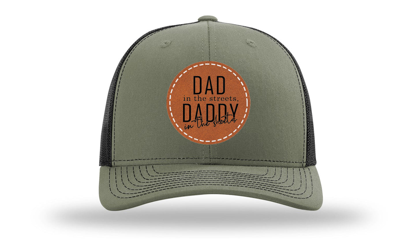 Daddy In The Sheets Circle Leather Patch Richardson 112 Hat