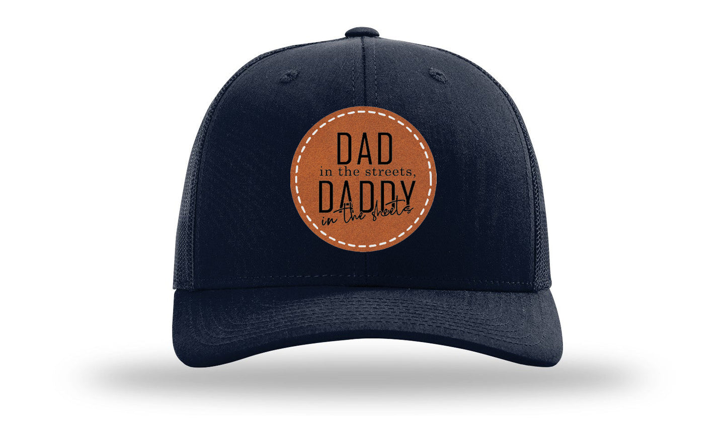 Daddy In The Sheets Circle Leather Patch Richardson 112 Hat