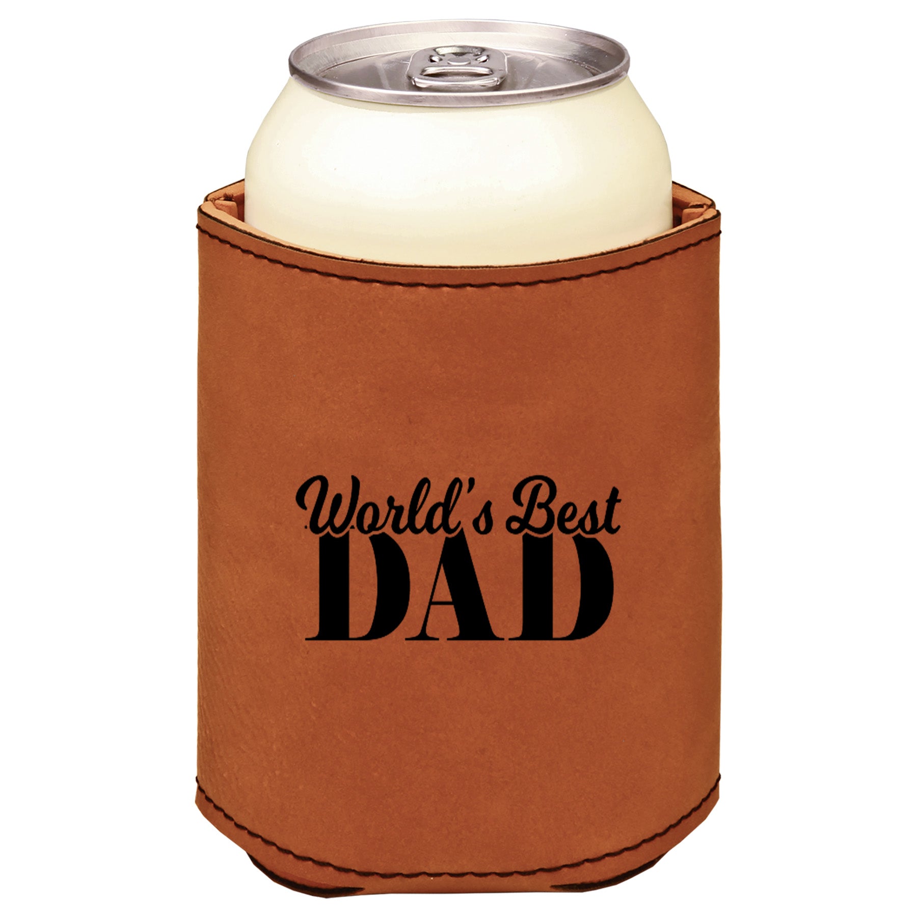 World's Best Dad Leatherette Koosie-Rawhide