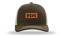 Load image into Gallery viewer, World&#39;s Best Papa Leather Patch Richardson 112 Hat
