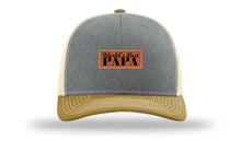 Load image into Gallery viewer, World&#39;s Best Papa Leather Patch Richardson 112 Hat
