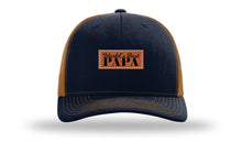 Load image into Gallery viewer, World&#39;s Best Papa Leather Patch Richardson 112 Hat
