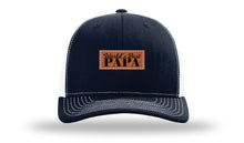 Load image into Gallery viewer, World&#39;s Best Papa Leather Patch Richardson 112 Hat
