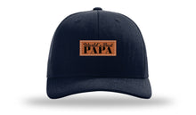 Load image into Gallery viewer, World&#39;s Best Papa Leather Patch Richardson 112 Hat

