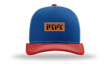 Load image into Gallery viewer, World&#39;s Best Papa Leather Patch Richardson 112 Hat
