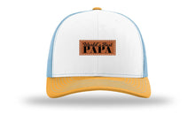 Load image into Gallery viewer, World&#39;s Best Papa Leather Patch Richardson 112 Hat
