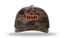 Load image into Gallery viewer, Dad Leather Patch Richardson 112PFP Camo Hat
