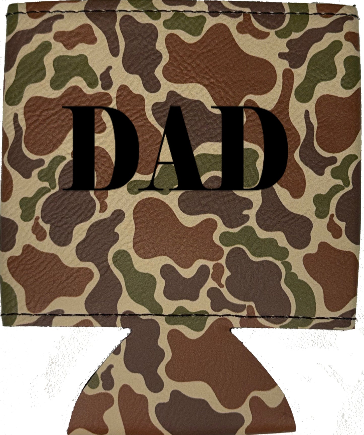 Dad Magnetic Leather Koozie-Fowl Play Camo