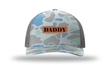 Load image into Gallery viewer, Daddy Leather Patch Richardson 112PFP Camo Hat
