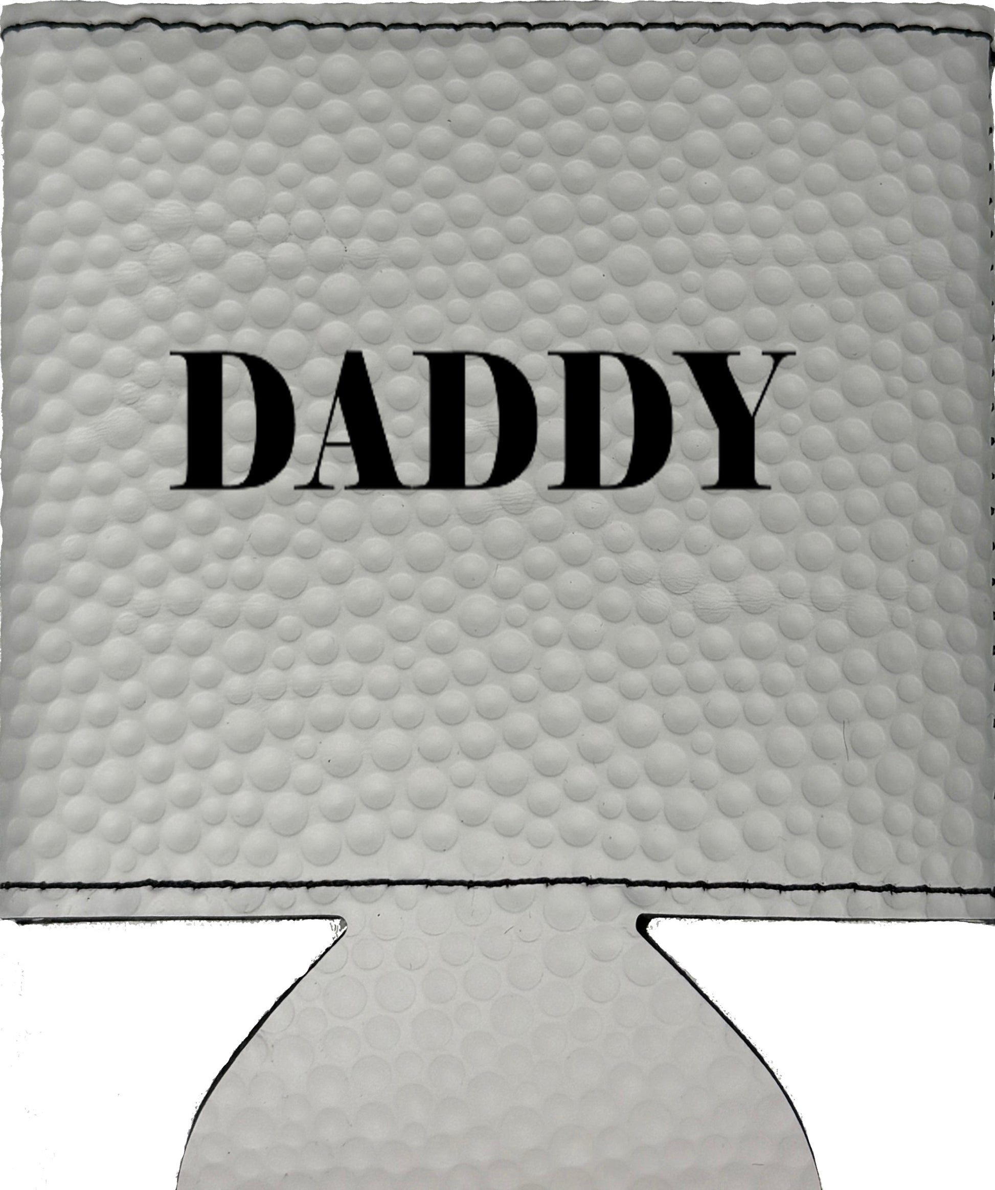 Daddy Magnetic Leather Koozie-Golf Ball