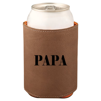 Papa Leatherette Koosie-Dark Brown