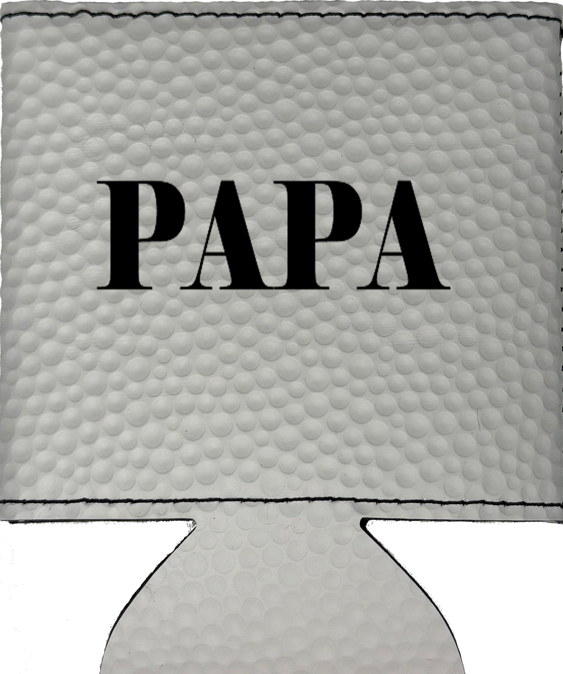 Papa Magnetic Leather Koozie-Golf Ball