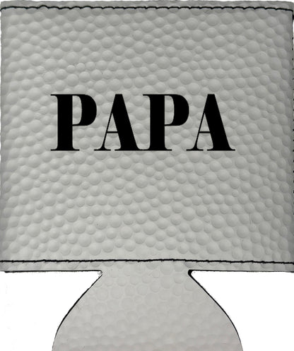Papa Magnetic Leather Koozie-Golf Ball