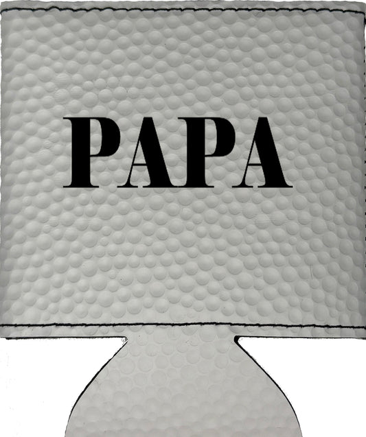 Papa Magnetic Leather Koozie-Golf Ball