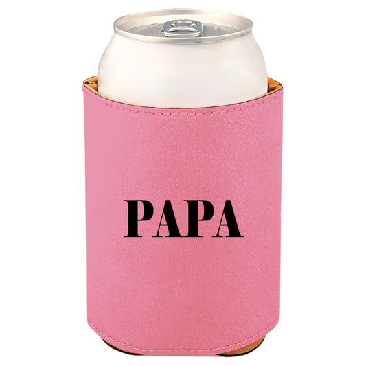 Papa Leatherette Koosie-Pink
