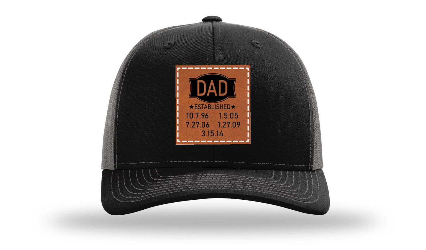 Dad Established Leather Patch Richardson 112 Hat