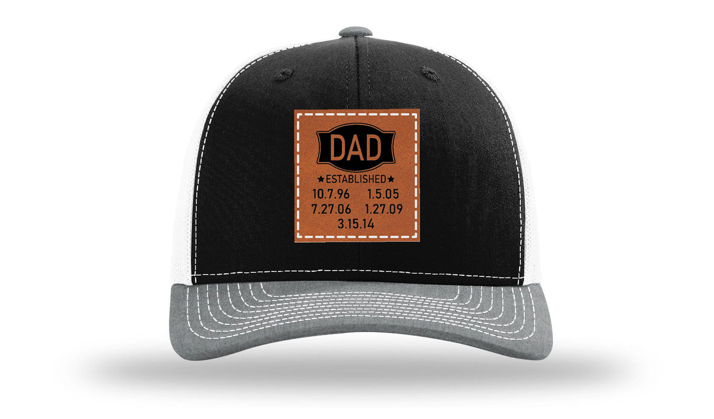 Dad Established Leather Patch Richardson 112 Hat