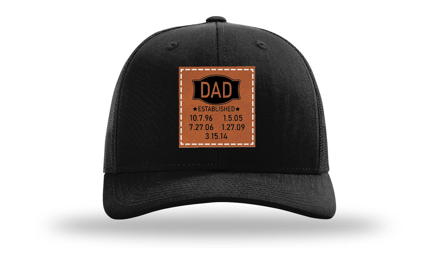 Dad Established Leather Patch Richardson 112 Hat