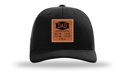 Dad Established Leather Patch Richardson 112 Hat