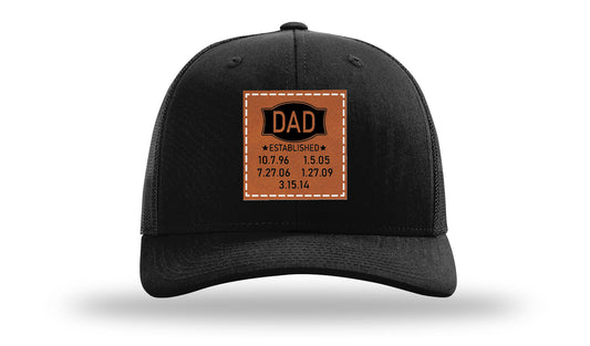Dad Established Leather Patch Richardson 112 Hat