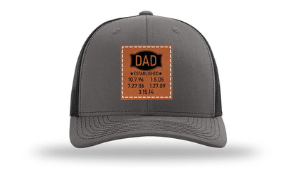 Dad Established Leather Patch Richardson 112 Hat