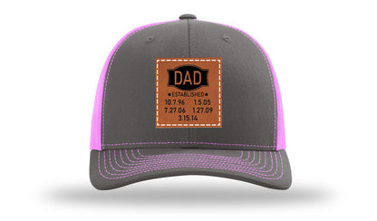 Dad Established Leather Patch Richardson 112 Hat